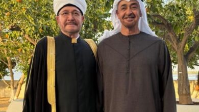 ترحيب الامارات بزيارة مفتي روسيا