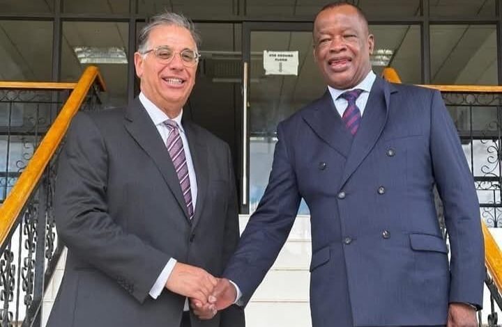 لقاء نائب وزير الخارجية والهجرة وشئون المصريين بالخارج بوزير الداخلية والقائم بأعمال وزير الخارجية والتعاون الدولى الزامبي