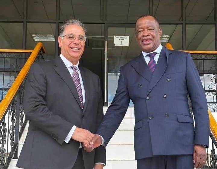 لقاء نائب وزير الخارجية والهجرة وشئون المصريين بالخارج بوزير الداخلية والقائم بأعمال وزير الخارجية والتعاون الدولى الزامبي