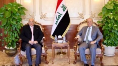 السفير العراقي يستقبل مساعد وزير النقل المصري.