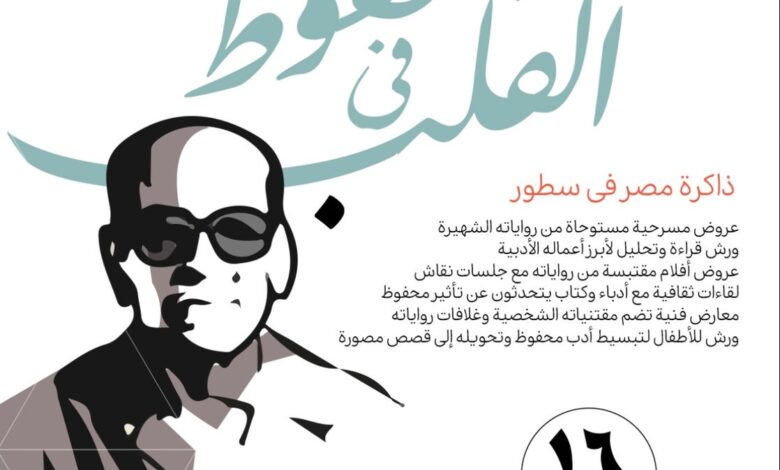 “محفوظ ..في القلب” بكل مواقع وزارة الثقافة “محفوظ ..في القلب” بكل مواقع وزارة الثقافة