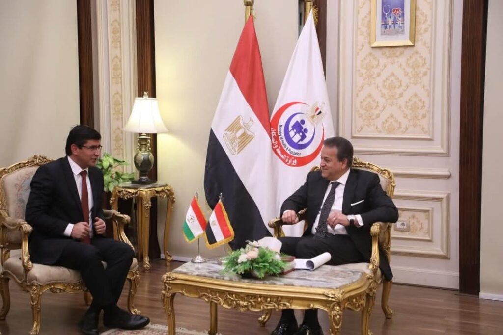 مصر وطاجيكستان تبحثان تعزيز التعاون الصحي وتوسيع الشراكة الدوائية مصر وطاجيكستان تبحثان تعزيز التعاون الصحي وتوسيع الشراكة الدوائية