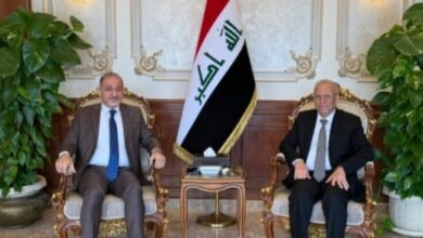 السفير العراقي يستقبل مندوب دولة فلسطين في مصر