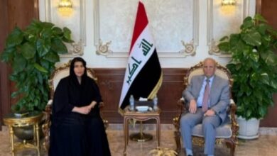 من أجل الإعداد الجيد للقمه العربيه في بغداد سفير العراق يستقبل سفيرة الامارات