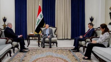 السفير المصري في بغداد يلتقي مع رئيس جمهورية العراق