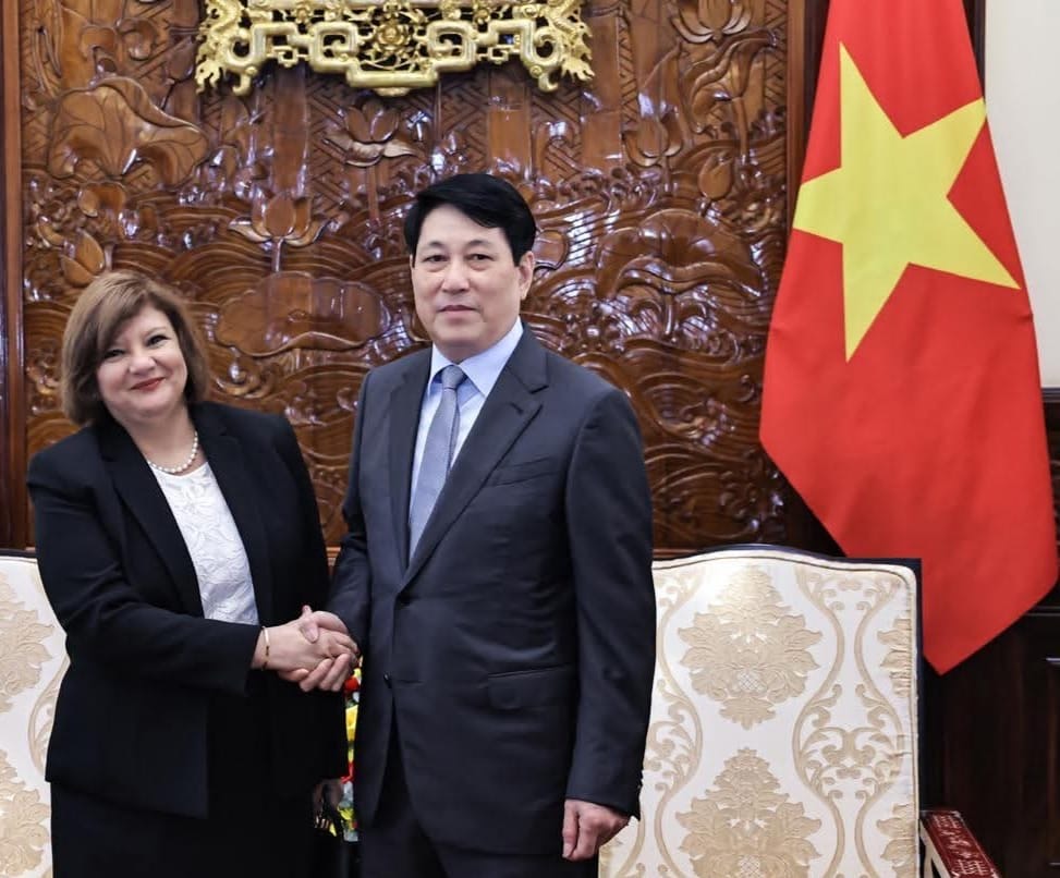 الرئيس الفيتنامي يشيد بما حققته مصر من انجازات اقتصادية واجتماعية في السنوات الأخيرة الرئيس الفيتنامي يشيد بما حققته مصر من انجازات اقتصادية واجتماعية في السنوات الأخيرة