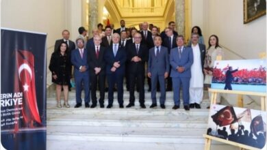 سفير تركيا في يوم الديمقراطية: تركيا داعمة للسلام والامن والاستقرار في المنطقة والعالم