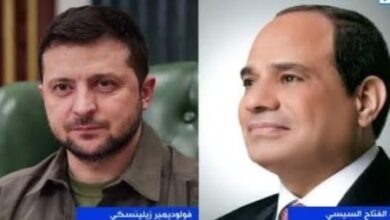 رئيس أوكرانيا يعرب عن شكره على دعم مصر وشعبها