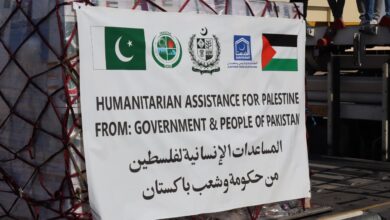 شحنة مساعدات إنسانية باكستانية لغزة تصل إلى مطار العريش الدولي