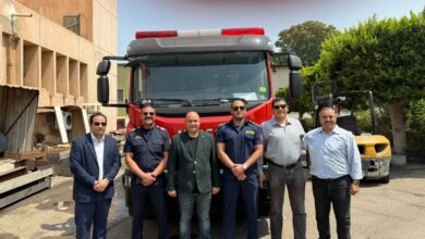 بشري سارة لسكان الشروق والمستثمرين .. تسلم سيارة الإطفاء الجديدة إلى قسم الحماية المدنية