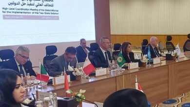 مُشاركة الجامعة العربية في إجتماع تنسيقي رفيع المستوى للتحالف العالمي لتنفيذ حل الدولتين تستضيفه الرياض