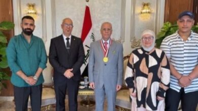 سفير العراق في القاهرة يستقبل الفريق العراقي المشارك في مهرجان طهاة العالم.