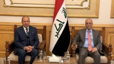السفير العراقي يستقبل رئيس جامعة المنصورة في القاهرة