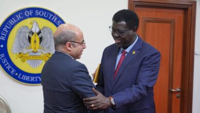 السفير المصري في جنوب السودان يلتقي وزير الخارجية والتعاون الدولي
