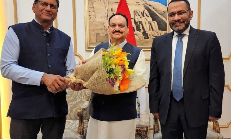 نشاط سفير الهند يؤتى ثماره وزير الصحة في زيارة رسمية لمصر لتعزيز التعاون بين البلدين