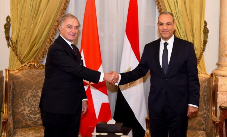 وزير الخارجية يلتقي وزير خارجية فرسان مالطا