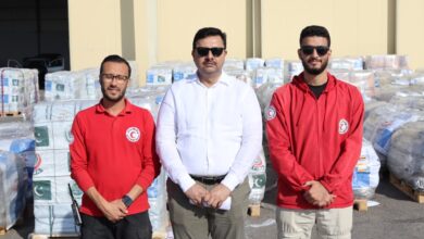 وصلت إلى مطار العريش الدولي الشحنة السادسة من المساعدات الإنسانية الباكستانية لغزة ضمن الدفعة الحالية