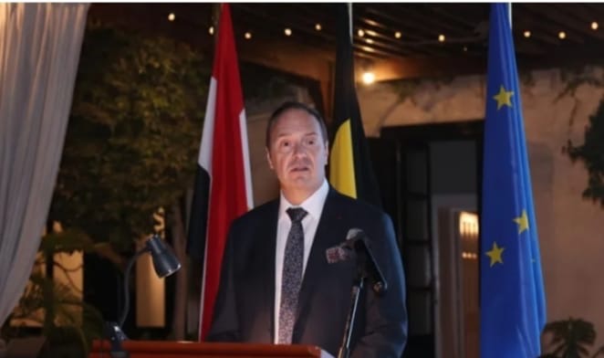 سفير بلجيكا: سعداء بأننا جزء من المتحف الكبير ونواصل دعمنا لغزة مع مصر الشريك الاستراتيجي سفير بلجيكا: سعداء بأننا جزء من المتحف الكبير ونواصل دعمنا لغزة مع مصر الشريك الاستراتيجي