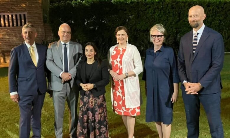 سفيرة فلندا على هامش افتتاح المتحف المصري الكبير وزيرة الثقافة اجرت مباحثات مثمرة في القاهره سفيرة فلندا على هامش افتتاح المتحف المصري الكبير وزيرة الثقافة اجرت مباحثات مثمرة في القاهره