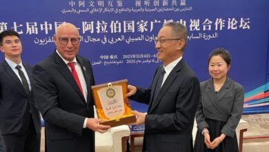 السفير رشيد خطابي يجري مباحثات في الصين لتعزيز التعاون العربي الصيني في مجال الإذاعة والتلفزيون