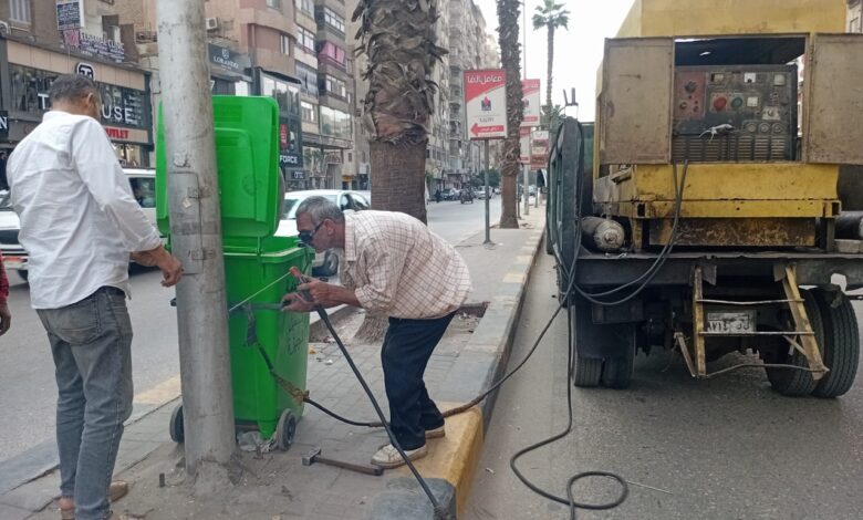 محافظ الجيزة: وضع صناديق قمامة جديدة بشارع الملك فيصل لتحسين المظهر الحضاري ورفع مستوى الخدمات