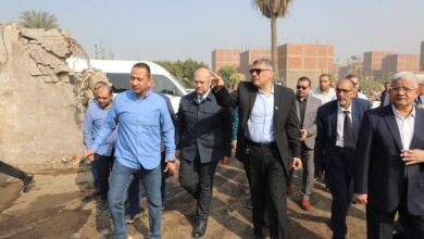 محافظ الجيزة يتفقد محطة المناولة الوسيطة لتجميع المخلفات بالبراجيل