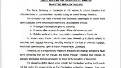 علي هامش تصاعد القتال كمبوديا تحزر المسافرين عبر تايلاند هناك خطورة كبيرة علي هامش تصاعد القتال كمبوديا تحزر المسافرين عبر تايلاند هناك خطورة كبيرة