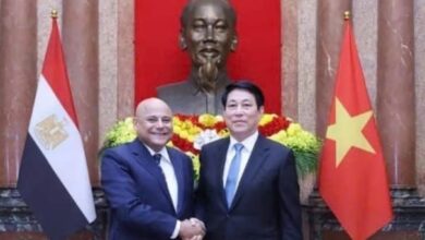 سفير مصر فى هانوي يقدم أوراق اعتماده للسيد رئيس جمهورية فيتنام الاشتراكية