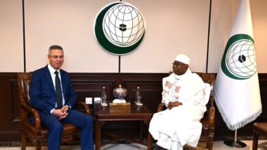 الأمين العام لمنظمة التعاون الإسلامي يستقبل الوفود المشاركة في الاجتماع التشاوري لآلية التنسيق المشتركة للمنظمات الثلاث لدعم القضية الفلسطينية