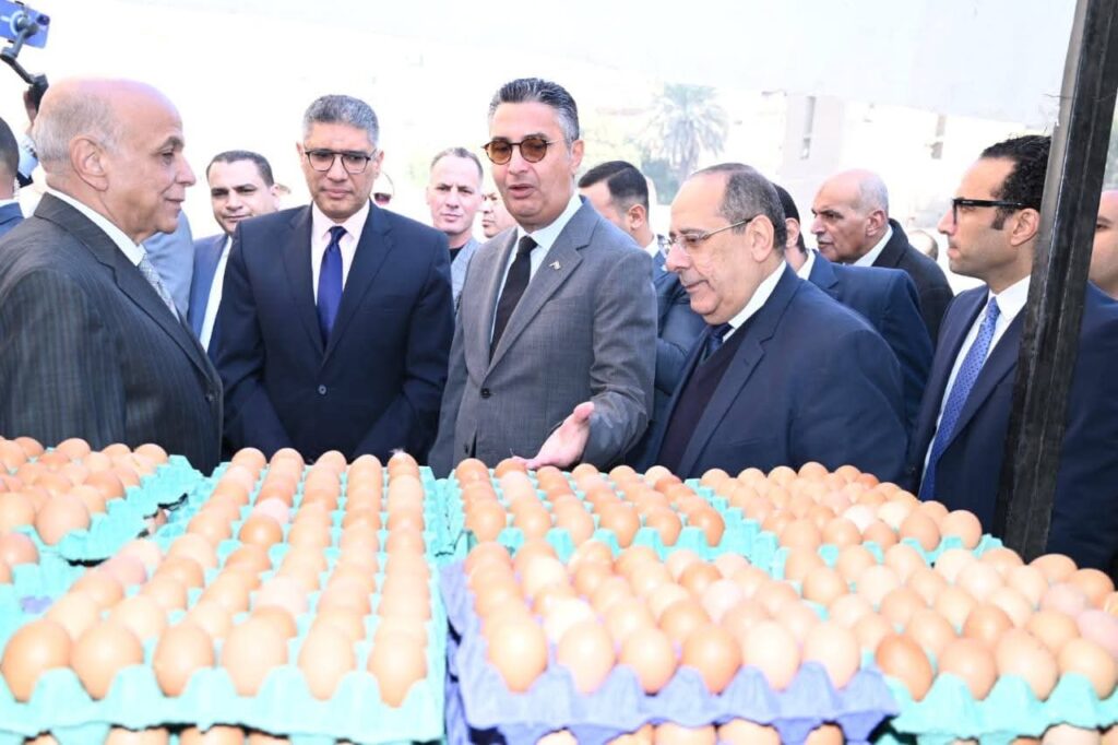 الدكتور شريف فاروق وزير التموين والتجارة الداخلية والمهندس عادل النجار محافظ الجيزة يفتتحان سوق «اليوم الواحد» بشارع فيصل