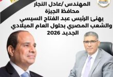 محافظ الجيزة يهنئ الرئيس السيسي بحلول العام الميلادي الجديد