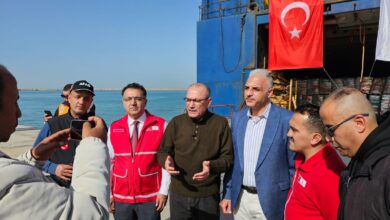 سفينة الخير العشرون التركية الى غزة وصلت إلى ميناء العريش. سفينة الخير العشرون التركية الى غزة وصلت إلى ميناء العريش.