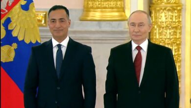 بعد استقبال بوتين للسفير المصري تهنئة الصداقة والخريجين بتقديم أوراق الاعتماد بعد استقبال بوتين للسفير المصري تهنئة الصداقة والخريجين بتقديم أوراق الاعتماد