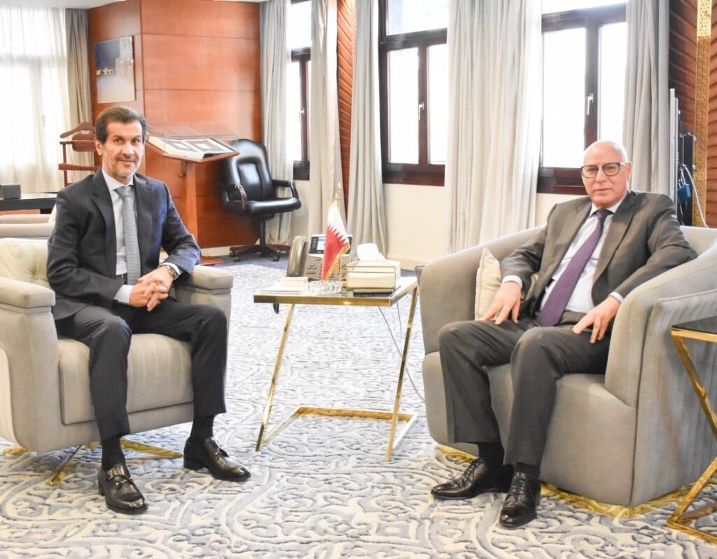 السفير رشيد خطابي يلتقي سفير قطر بالقاهرة