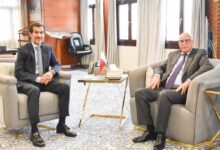 السفير رشيد خطابي يلتقي سفير قطر بالقاهرة