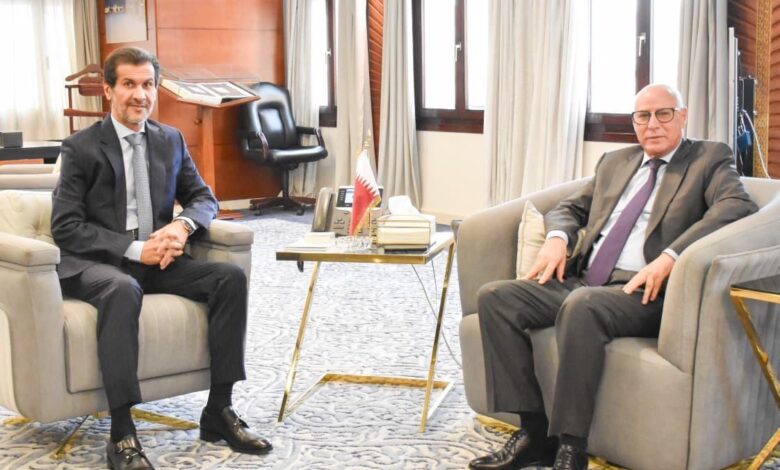 السفير رشيد خطابي يلتقي سفير قطر بالقاهرة السفير رشيد خطابي يلتقي سفير قطر بالقاهرة