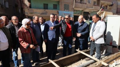 محافظ الجيزة : تطوير ورصف طريق جسر المنوات بالحوامدية بطول 2 كم 