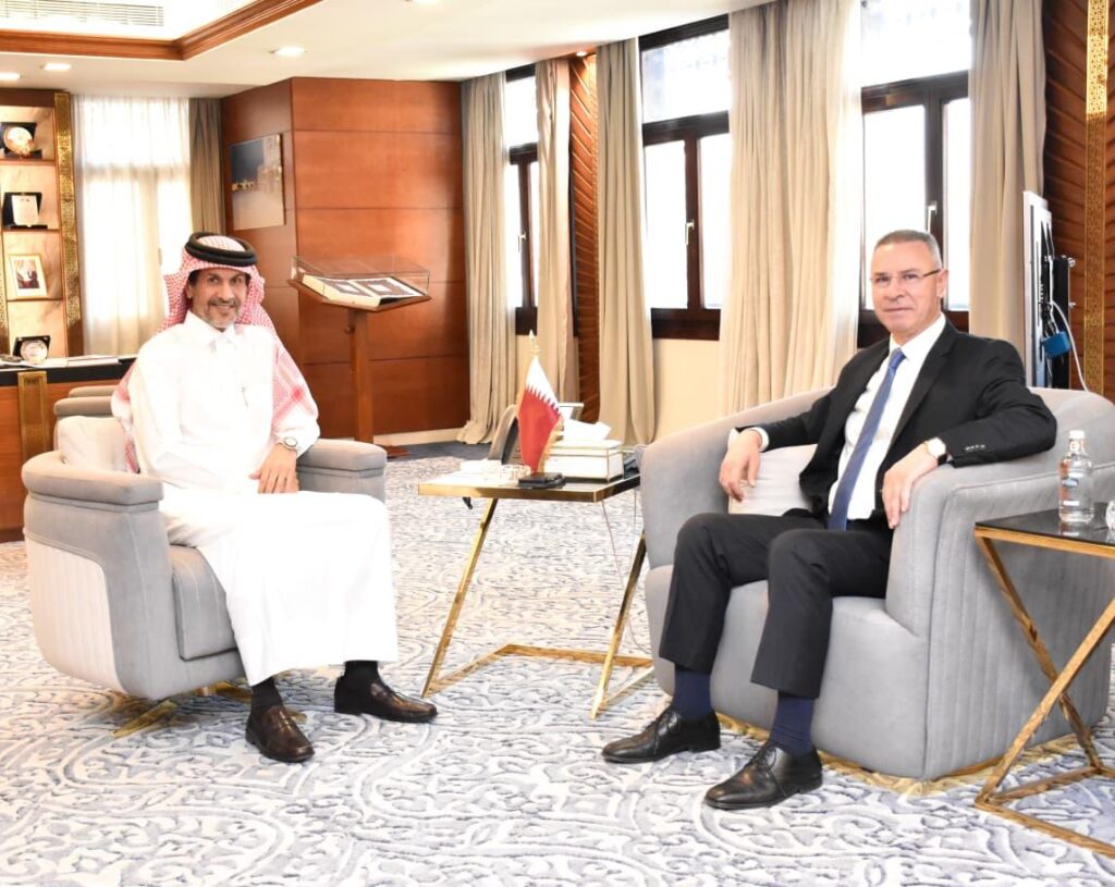 سفير قطر يلتقي الامين العام المساعد لجامعة الدول رئيس قطاع فلسطين