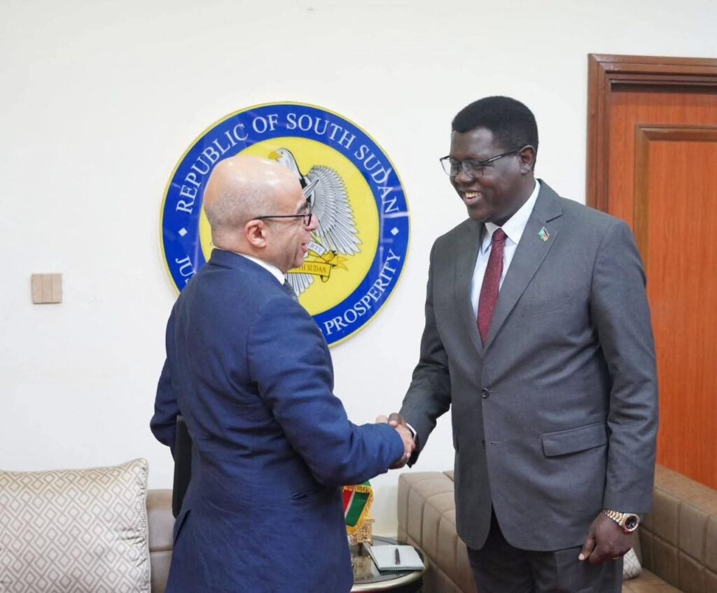 وزير خارجية جنوب السودان يستقبل السفير المصرى في جوبا
