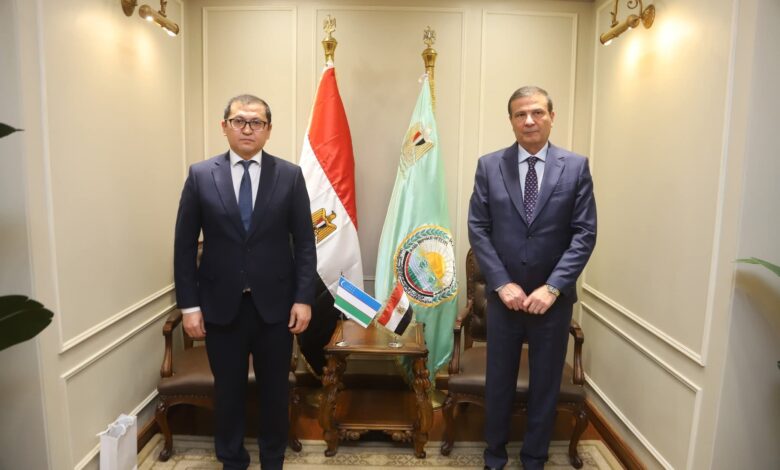 وزير الزراعة يبحث مع سفير أوزبكستان بمصر تعزيز التعاون الزراعي المشترك