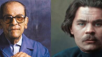 مكسيم جوركي ونجيب محفوظ في ندوة بمعرض الكتاب