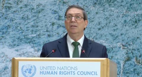 كلمة وزير خارجية جمهورية كوبا، برونو رودريغيز باريا، في مجلس حقوق الإنسان كلمة وزير خارجية جمهورية كوبا، برونو رودريغيز باريا، في مجلس حقوق الإنسان