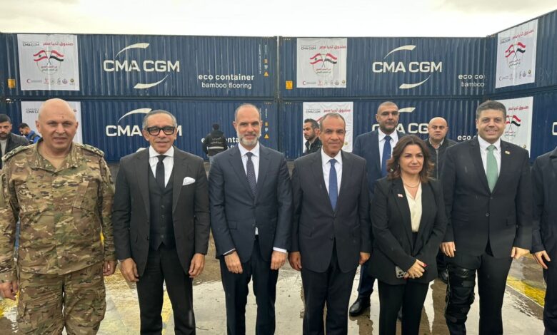 وزير الخارجية يسلم الف طن من المساعدات الإغاثية خلال زيارته لبيروت