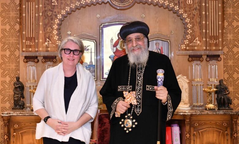سفيرة فنلندا في لقاء البابا تواضروس تشيد بارث مصر التاريخي والدور الثابت للكنيسة القبطية الأرثوذكسية