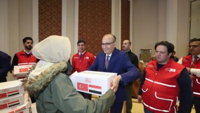 ‎تضامن رمضاني من السفارة التركية في القاهرة مع العائلات الفلسطينية