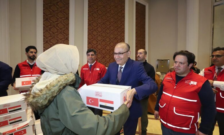 ‎تضامن رمضاني من السفارة التركية في القاهرة مع العائلات الفلسطينية