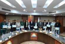 محافظ الجيزة يكرّم «فرسان الإرادة» بأوسيم بعد التتويج بكأس السوبر للدوري العام في كرة القدم السباعية