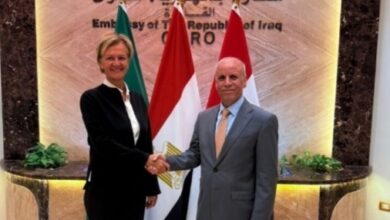 سفير جمهورية العراق في القاهرة يبحثُ مع سفيرةِ الاتحادِ الأوروبي اخر التطوّراتِ في المنطقة وملفّات الطاقة