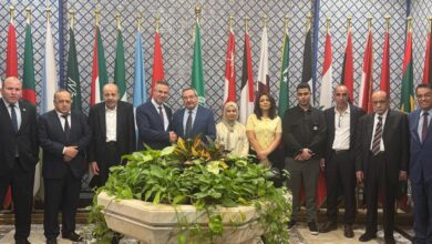 رئيس قطاع فلسطين بالجامعة العربية يلتقي وفدا من اتحاد المحامين العرب