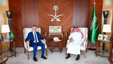 رئيس قطاع فلسطين والأراضي العربية المحتلة يلتقي سفير المملكة العربية السعودية لدى جمهورية مصر العربية